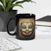 Fusion of Fire and Ice Black Glossy Mug - Beyond T-shirts